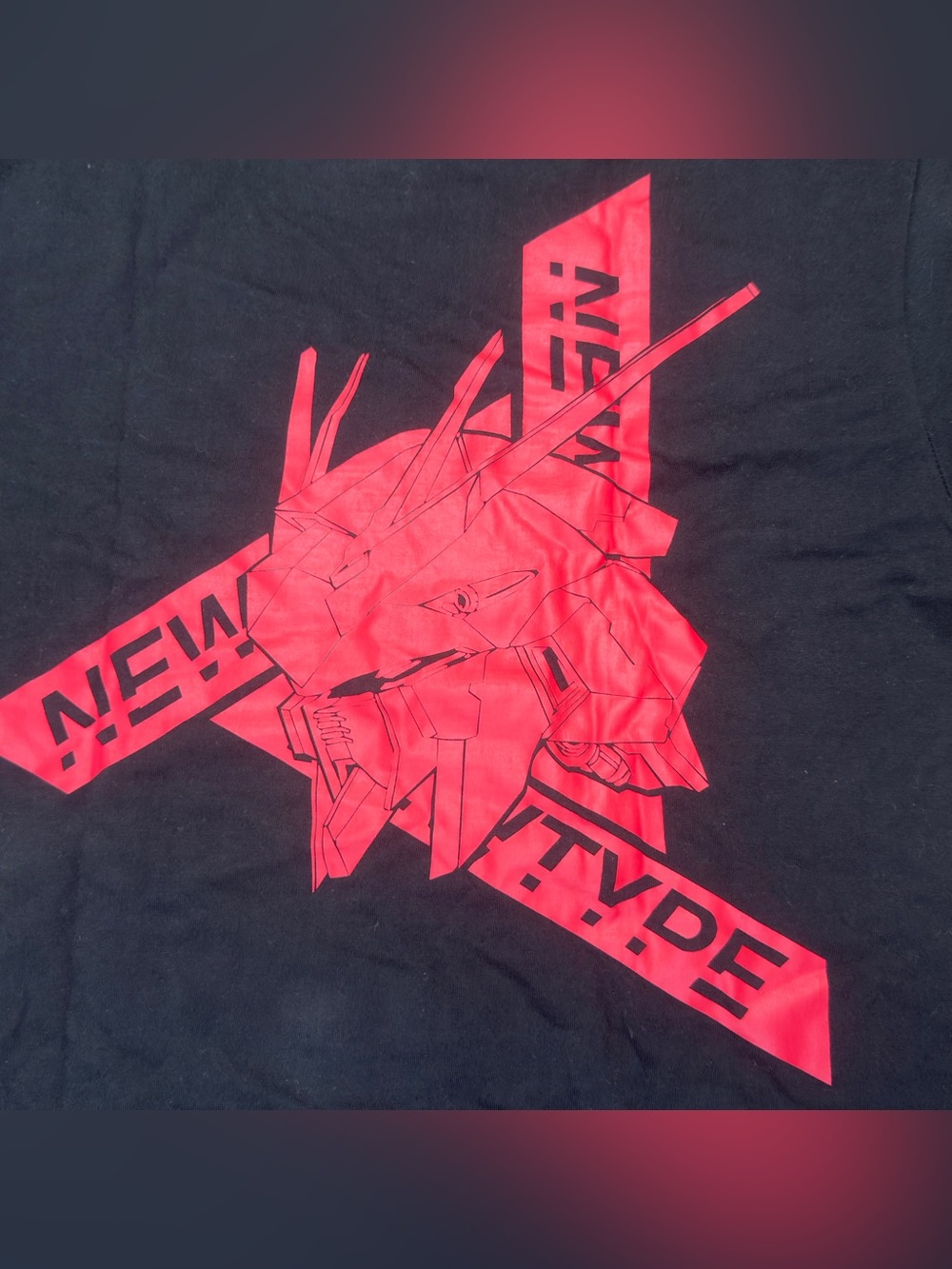 Newtype Gundam Mecha Graphic T-Shirt Black Red Size L Anime Manga Cali Brand View 5